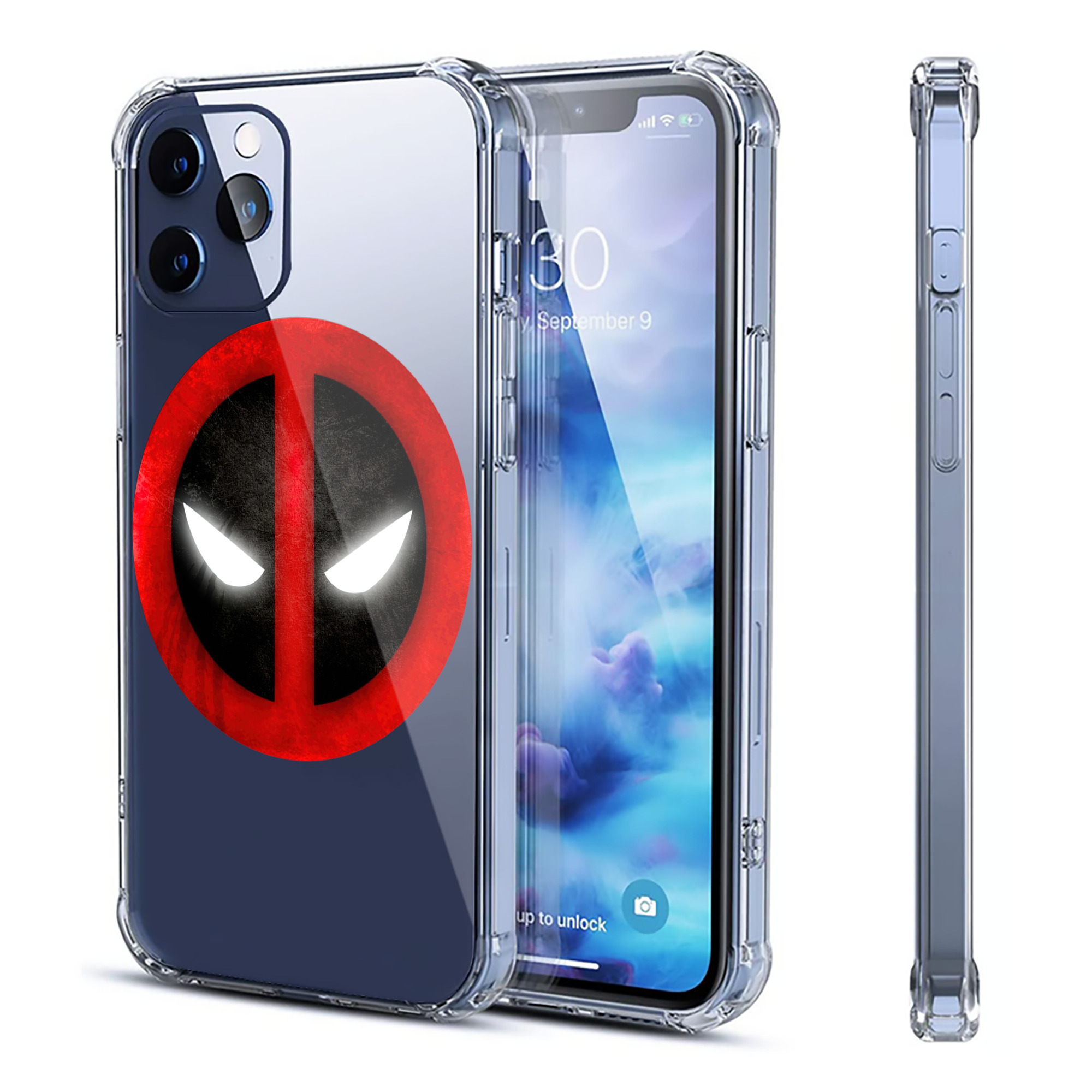 （画像用） Deadpool デッドプール 【iPhone 12シリーズ対応】透明スマホケース（クリアソフトケース）